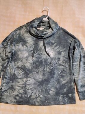 Men's Tie-Dye Turtleneck Sweater - Green